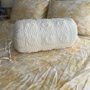 West Elm Quilted White Bed Pillow